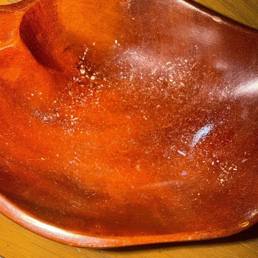 Hand‑Carved Monkeypod Leaf‑Shaped Wooden Bowl 10